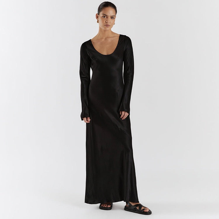 Satin maxi dress – Dekel