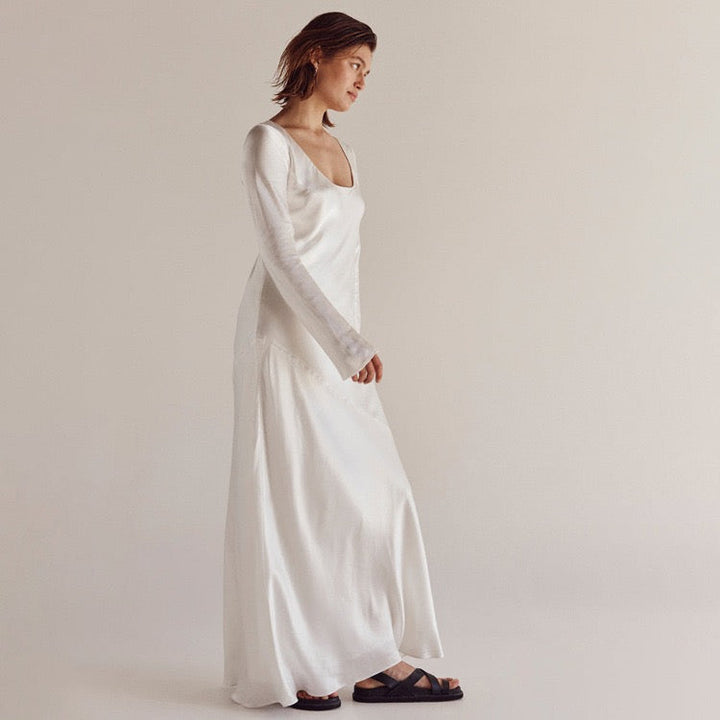 Satin maxi dress – Dekel
