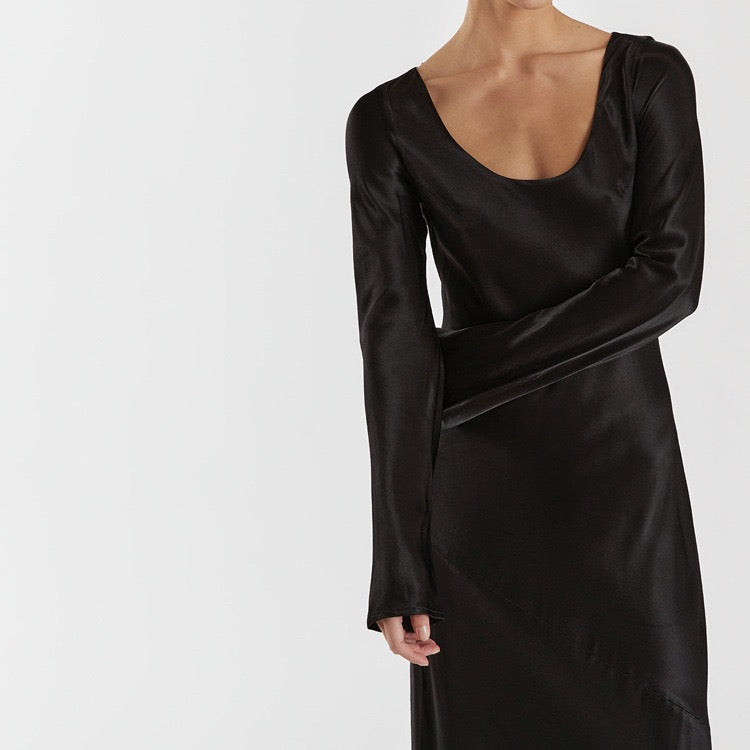 Satin maxi dress – Dekel
