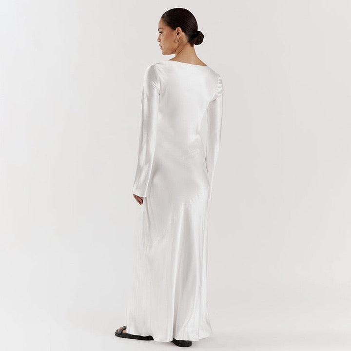 Satin maxi dress – Dekel