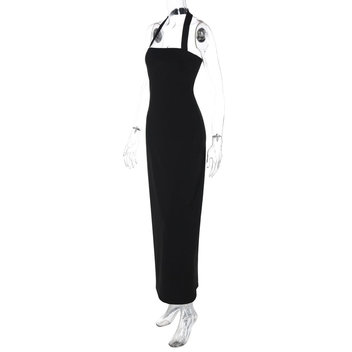 Fitted Maxi Dress with Open Back in Shaping Fabric - Yehli