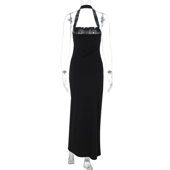 Fitted Maxi Dress with Open Back in Shaping Fabric - Yehli