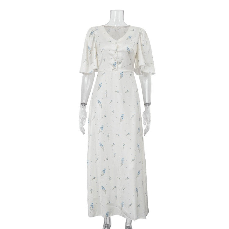Floral satin maxi dress – PIA