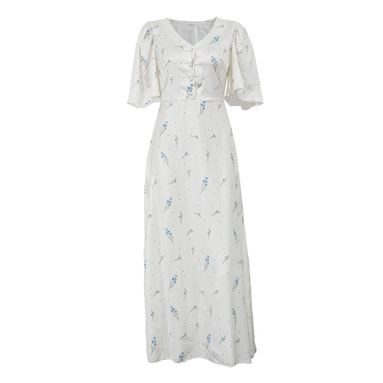 Floral satin maxi dress – PIA