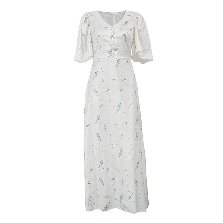 Floral satin maxi dress – PIA