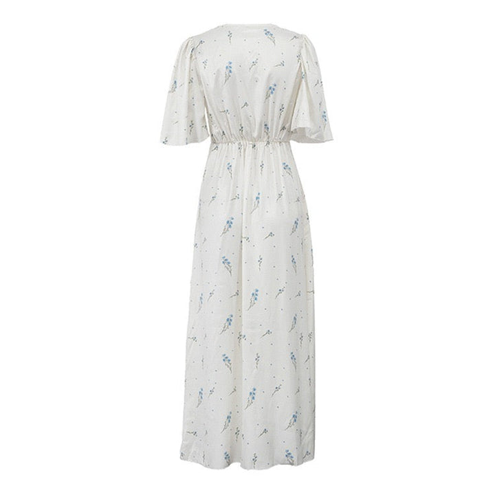 Floral satin maxi dress – PIA