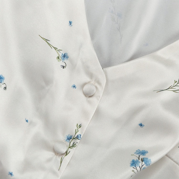 Floral satin maxi dress – PIA