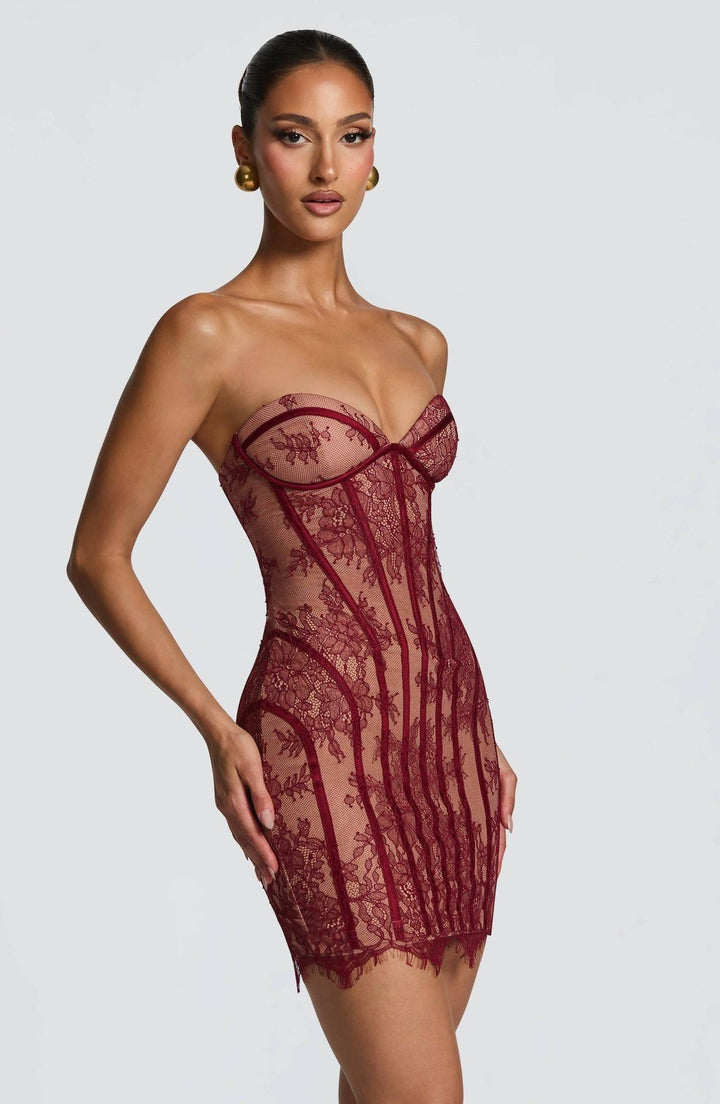 Mini Strapless Lace Dress - ULANDA