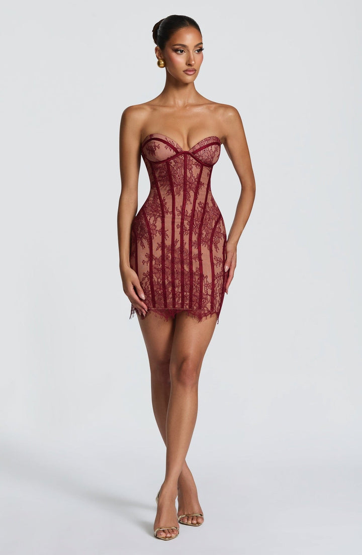 Mini Strapless Lace Dress - ULANDA
