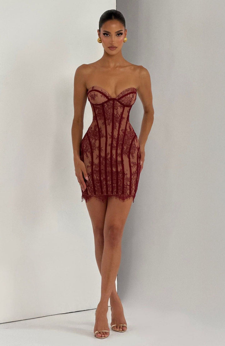 Mini Strapless Lace Dress - ULANDA