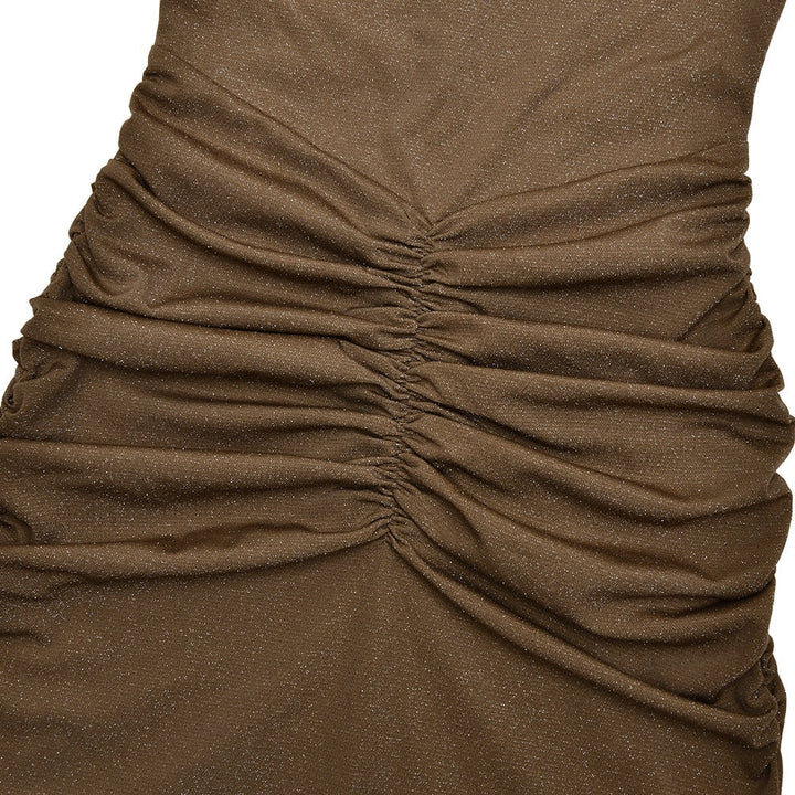 Sequin Maxi Dress with Ruching Design - Harel