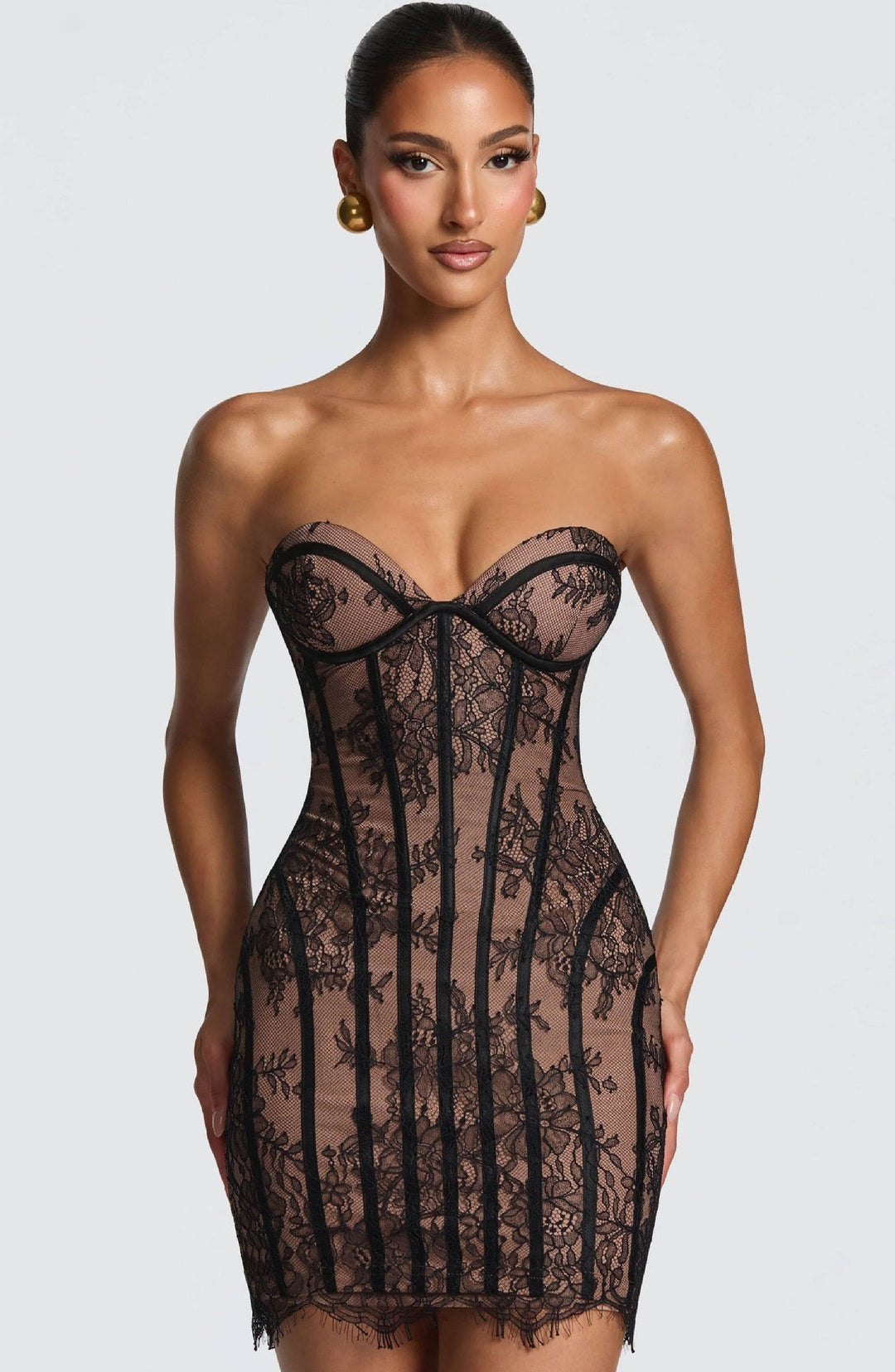Mini Strapless Lace Dress - ULANDA