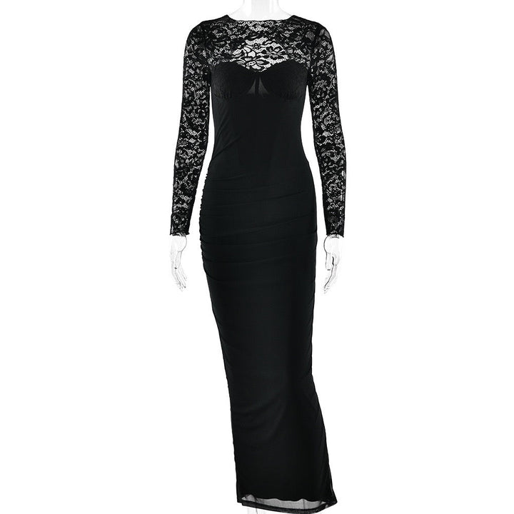 Maxi Dress with Lace Corset Design - DEMI