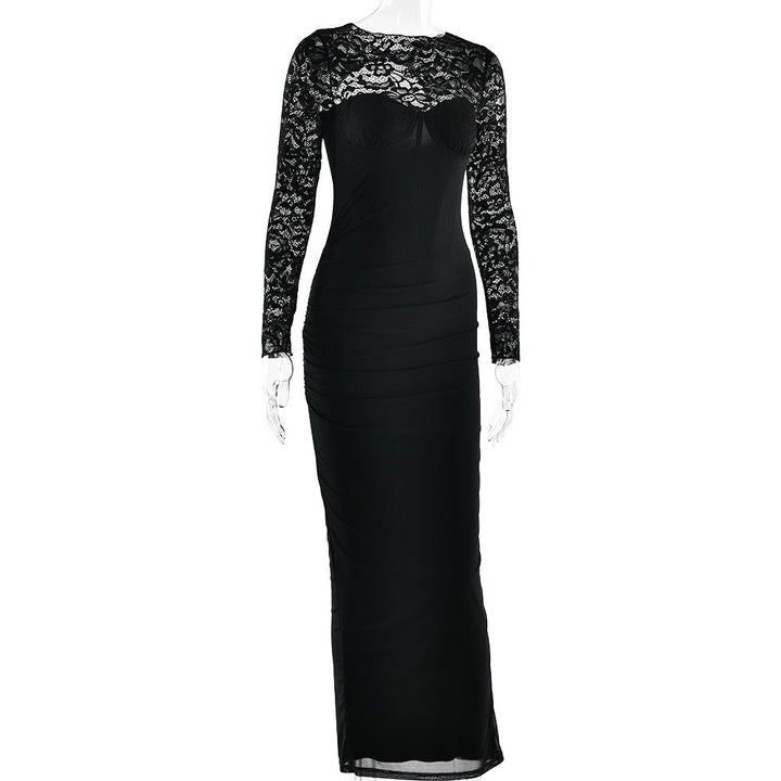 Maxi Dress with Lace Corset Design - DEMI