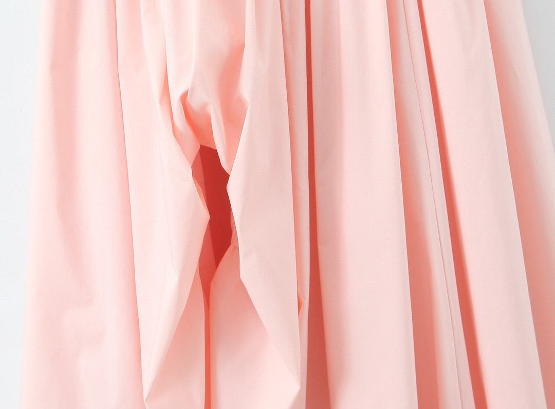 Balloon Maxi Dress with Slit and Back Tie Design - Bianca