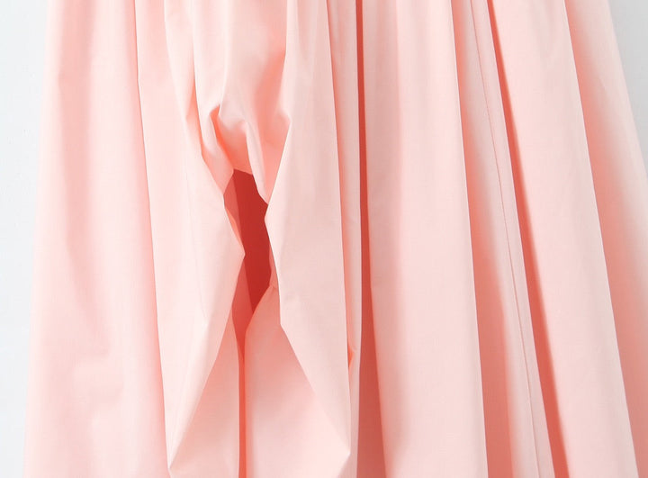 Balloon Maxi Dress with Slit and Back Tie Design - Bianca