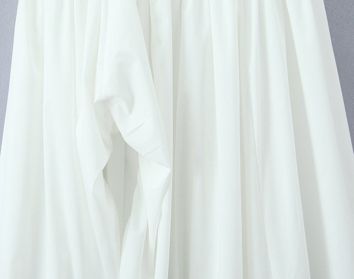 Balloon Maxi Dress with Slit and Back Tie Design - Bianca