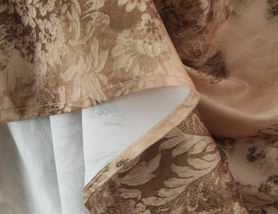 Elegant maxi dress with vintage floral print - DIKLA