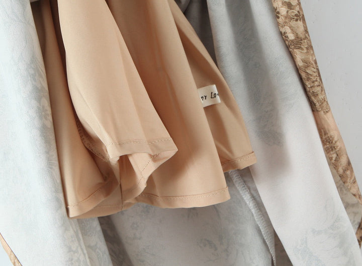 Elegant maxi dress with vintage floral print - DIKLA