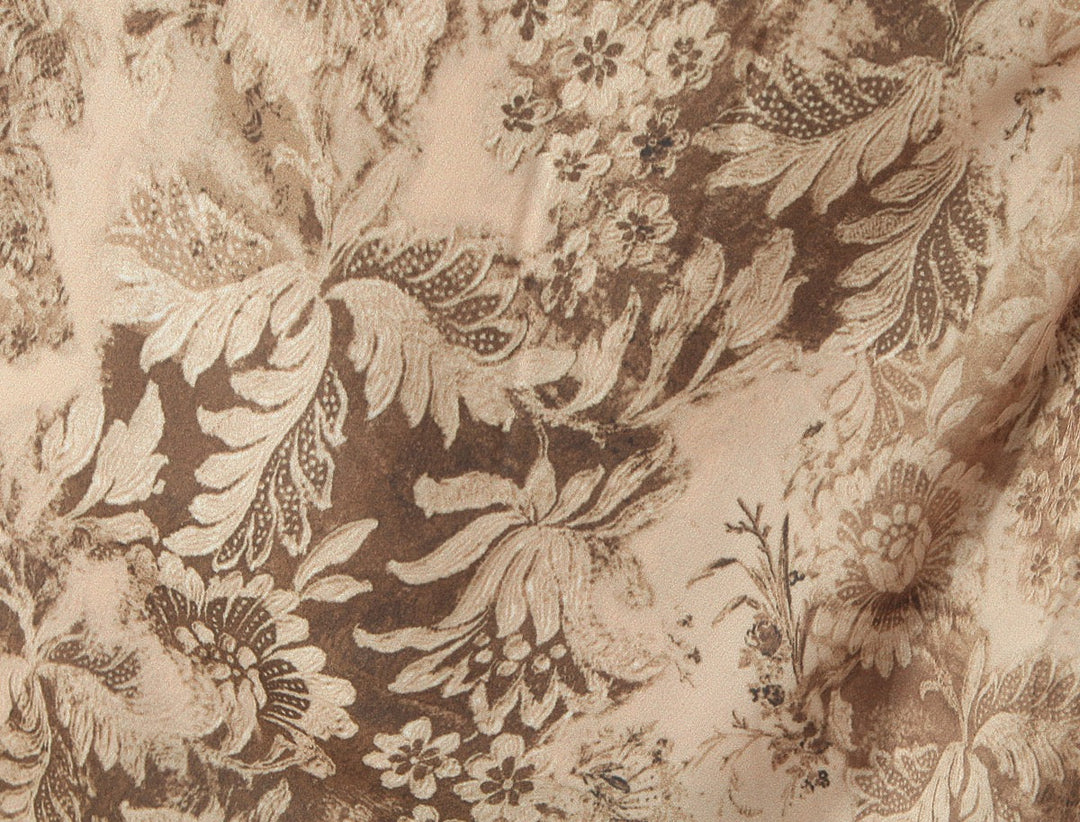 Elegant maxi dress with vintage floral print - DIKLA