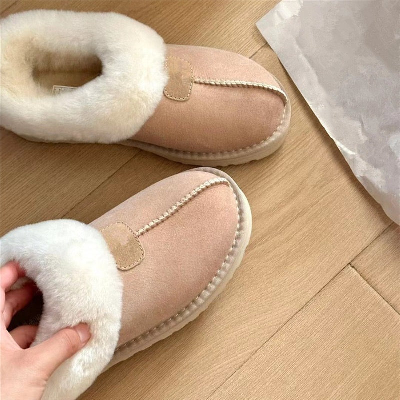 High-Quality Furry Slippers Flat / Platform