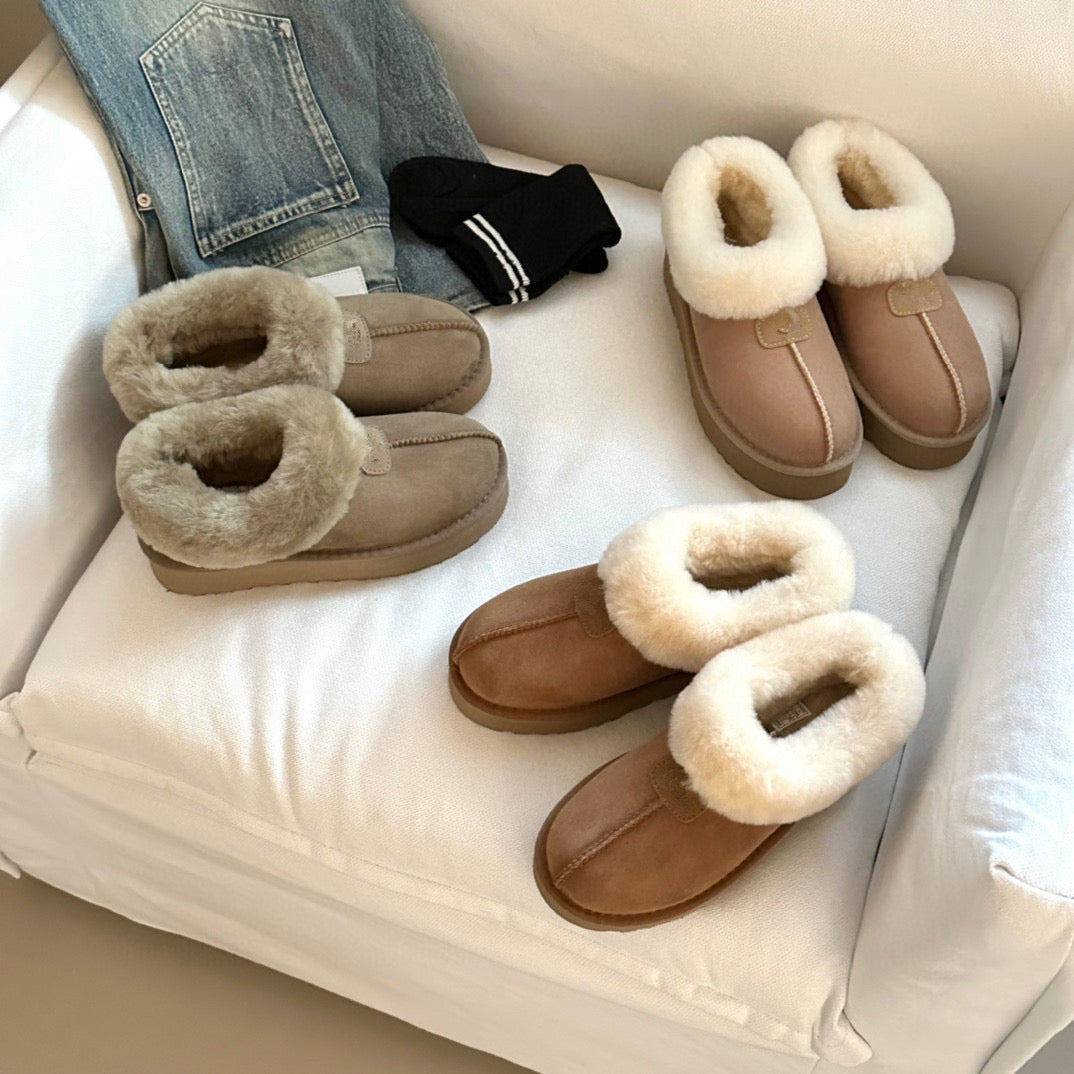 High-Quality Furry Slippers Flat / Platform