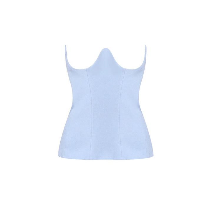 Chiffon maxi dress with a corset design and pin fastening - TOMMY