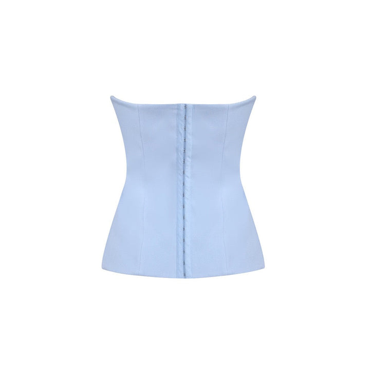 Chiffon maxi dress with a corset design and pin fastening - TOMMY