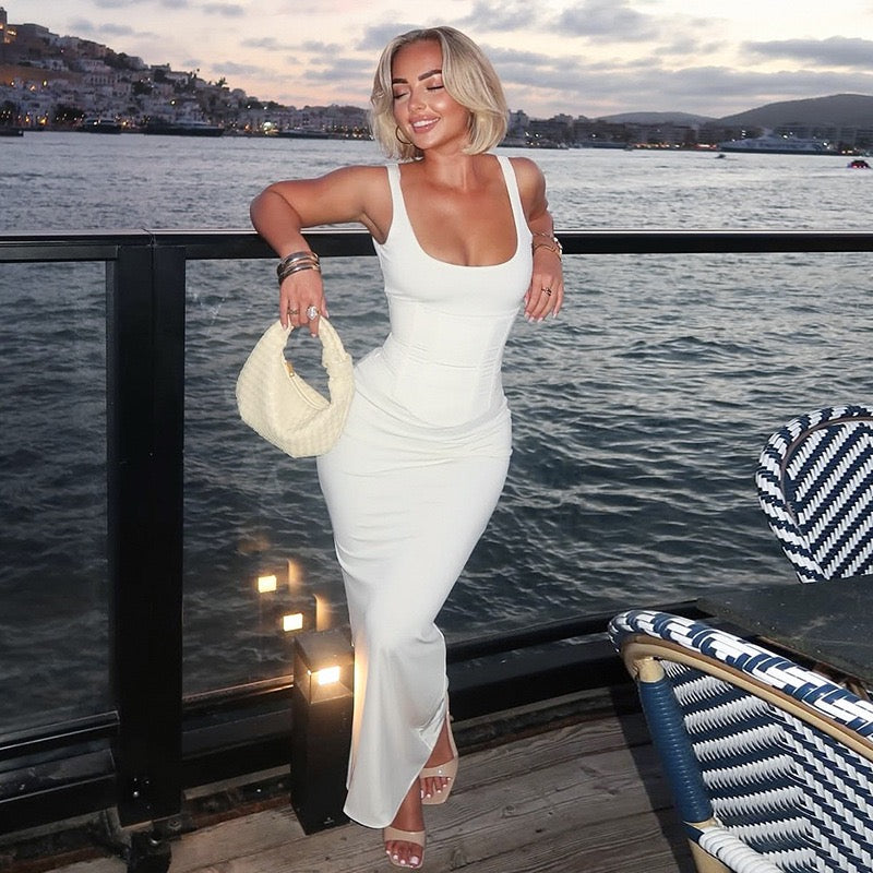 Maxi Dress with Corset Design - HADAR