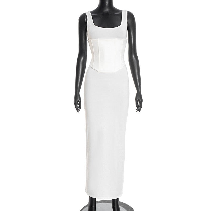 Maxi Dress with Corset Design - HADAR