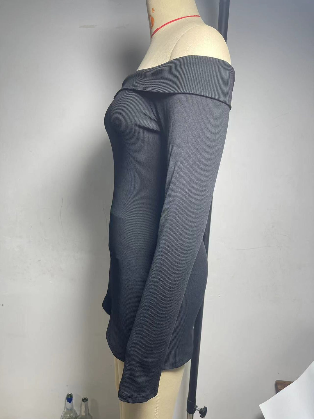 Fitted Mini Dress with Bare Shoulders - RIKA