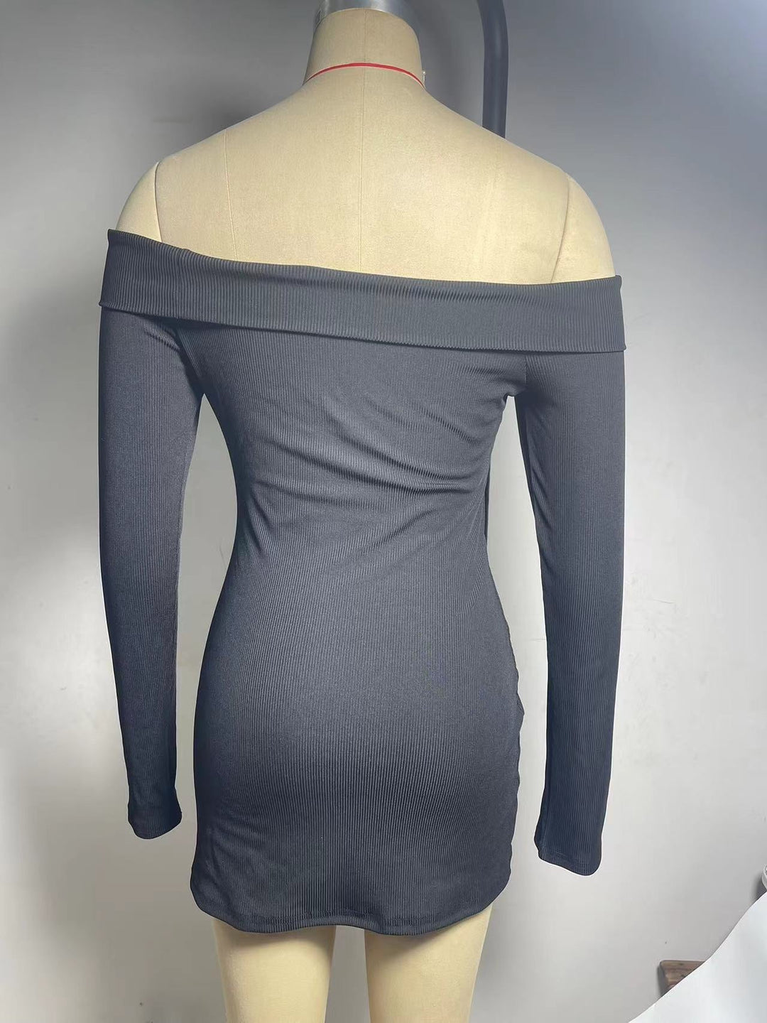 Fitted Mini Dress with Bare Shoulders - RIKA