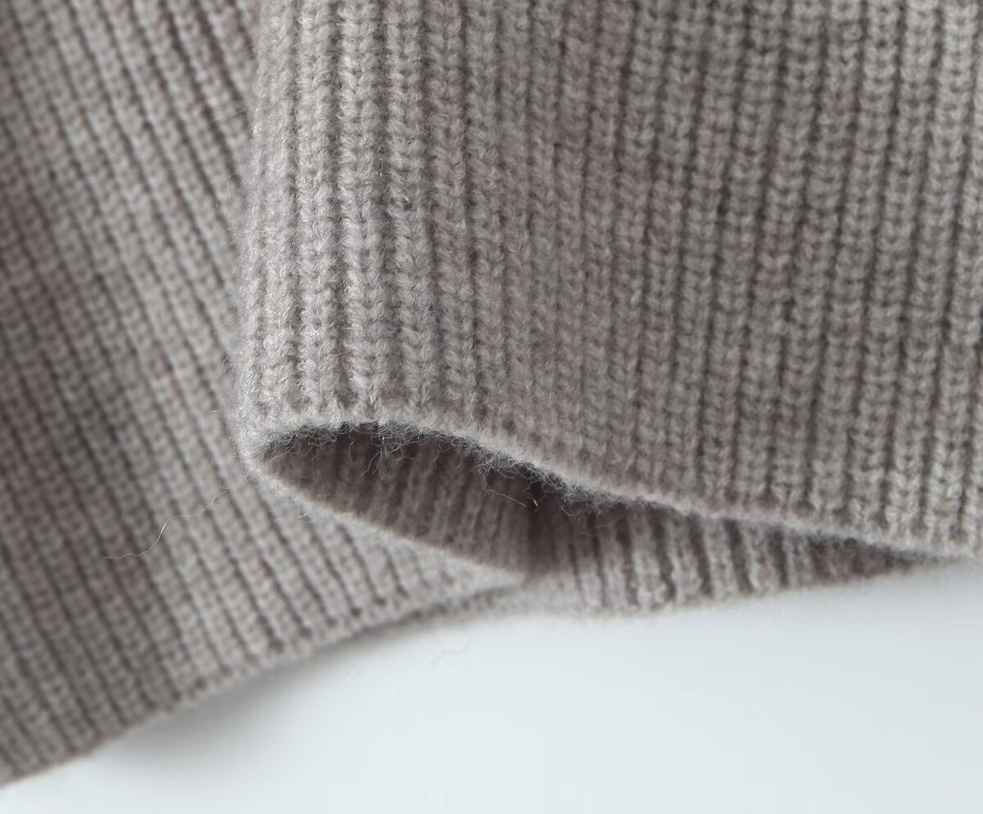 Fitted Knitted Mini Dress with Bare Shoulders - MEL