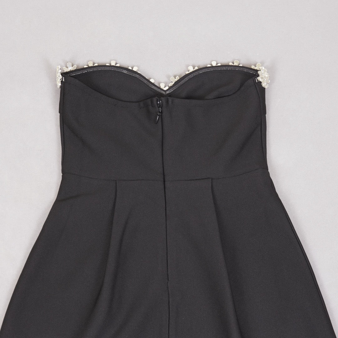 Strapless Mini Dress with Diamond Design - MERI LI