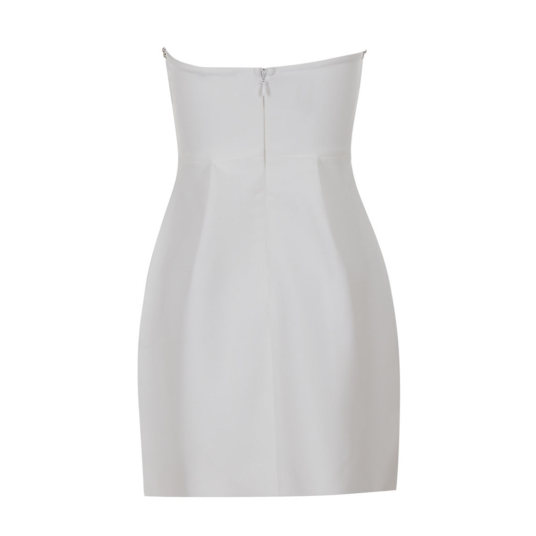 Strapless Mini Dress with Diamond Design - MERI LI