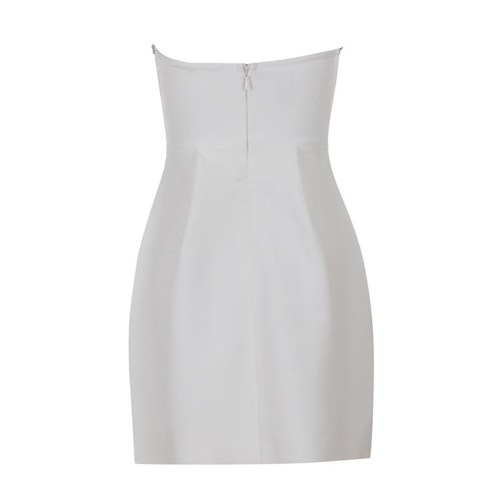 Strapless Mini Dress with Diamond Design - MERI LI