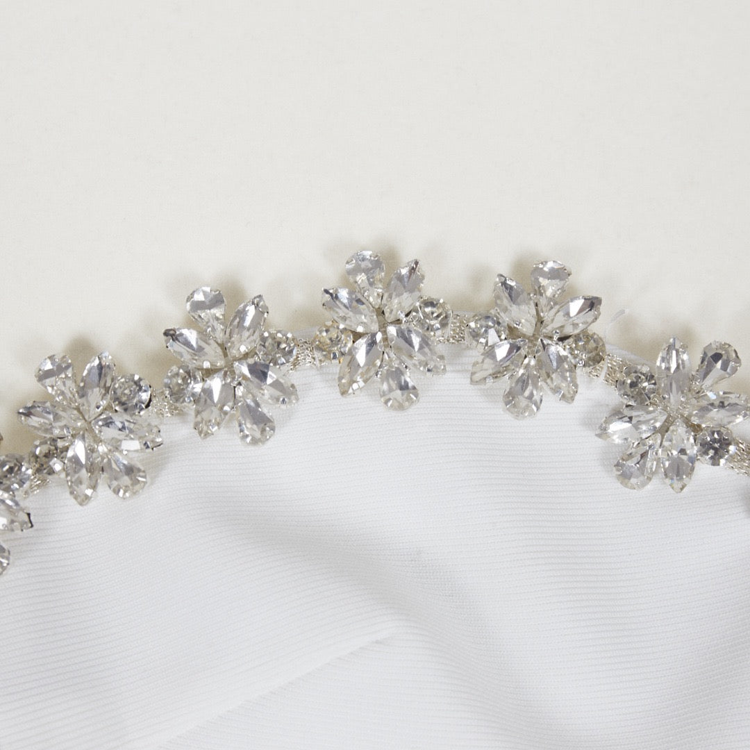 Strapless Mini Dress with Diamond Design - MERI LI
