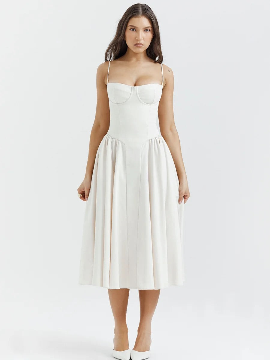 Vintage midi dress in country style - Mali
