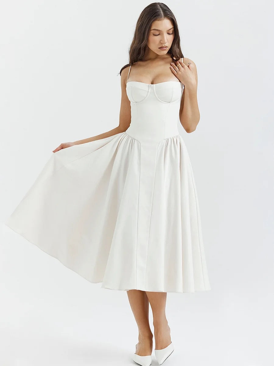 Vintage midi dress in country style - Mali
