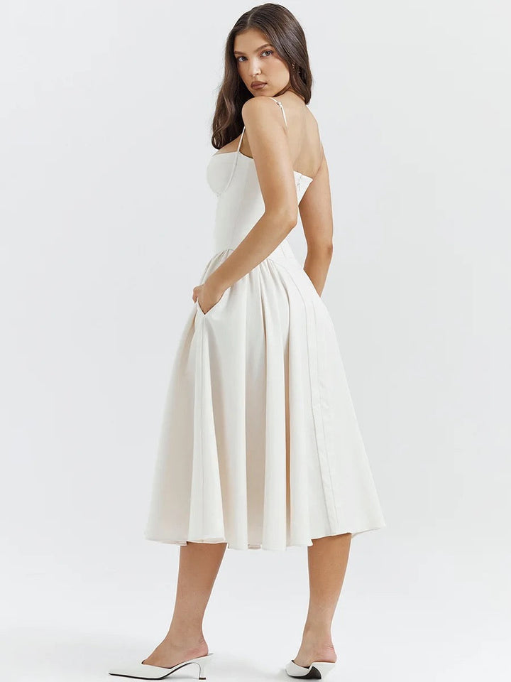 Vintage midi dress in country style - Mali