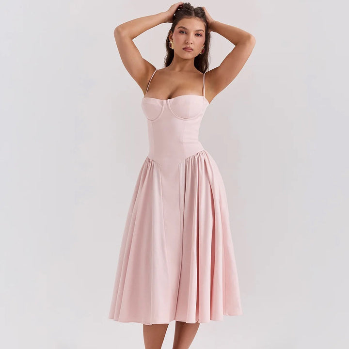 Vintage midi dress in country style - Mali