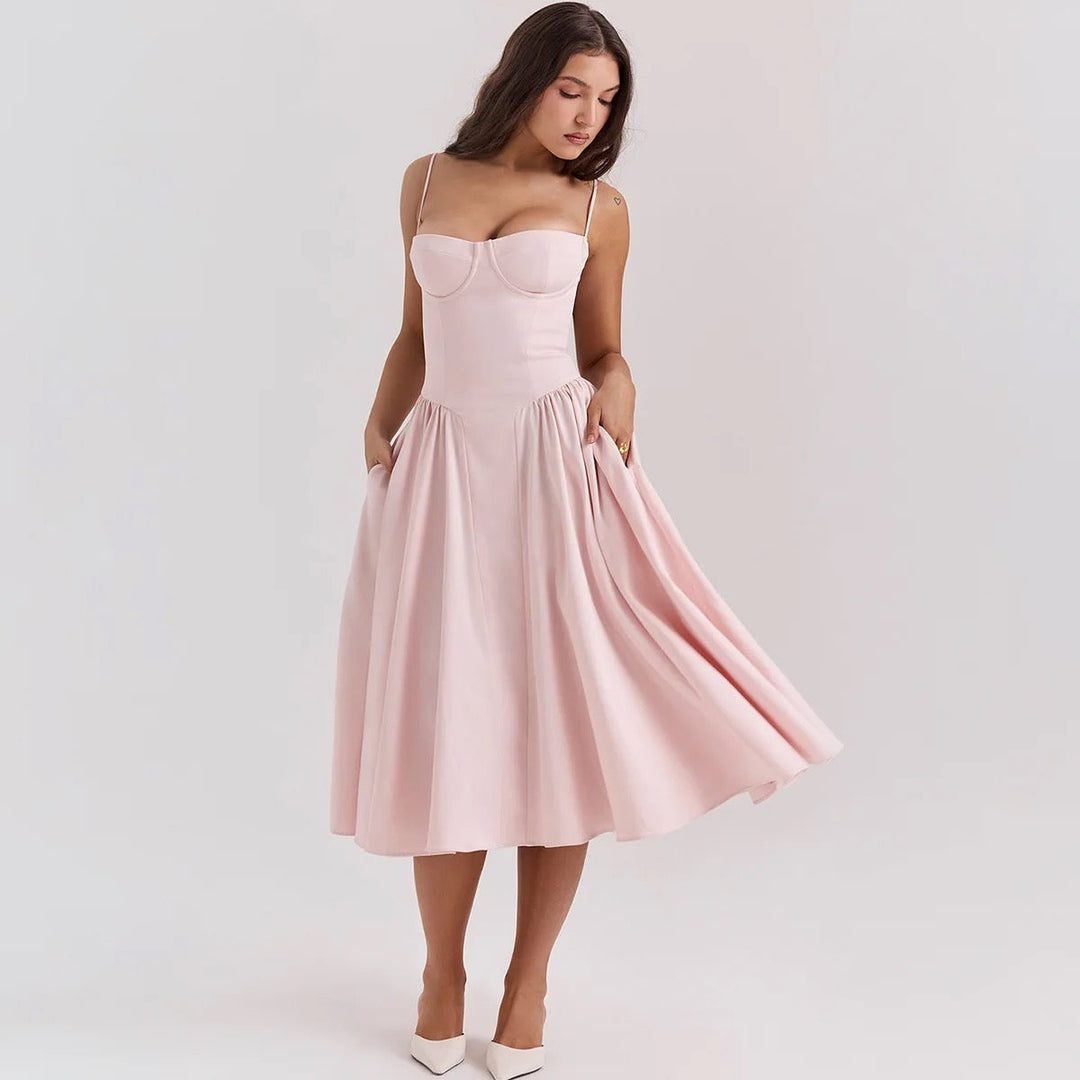 Vintage midi dress in country style - Mali