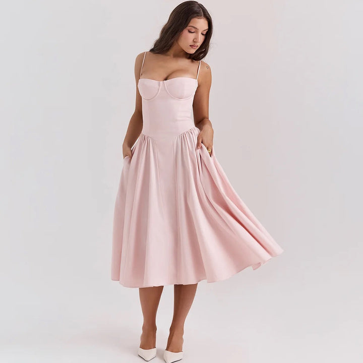 Vintage midi dress in country style - Mali