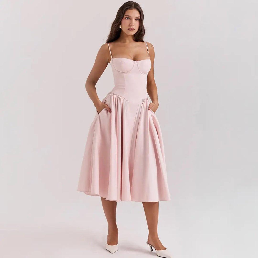 Vintage midi dress in country style - Mali