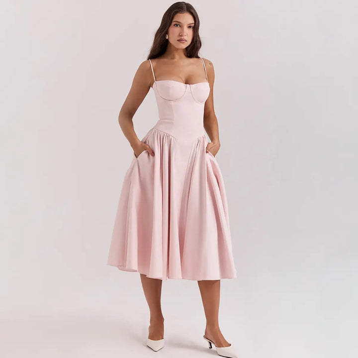 Vintage midi dress in country style - Mali