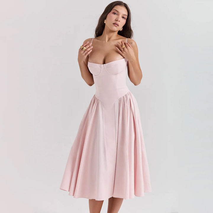 Vintage midi dress in country style - Mali