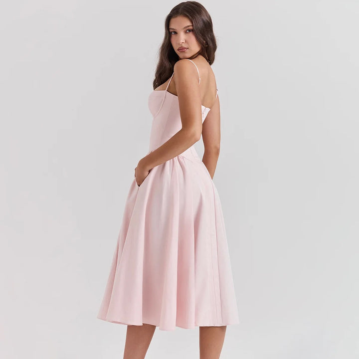 Vintage midi dress in country style - Mali