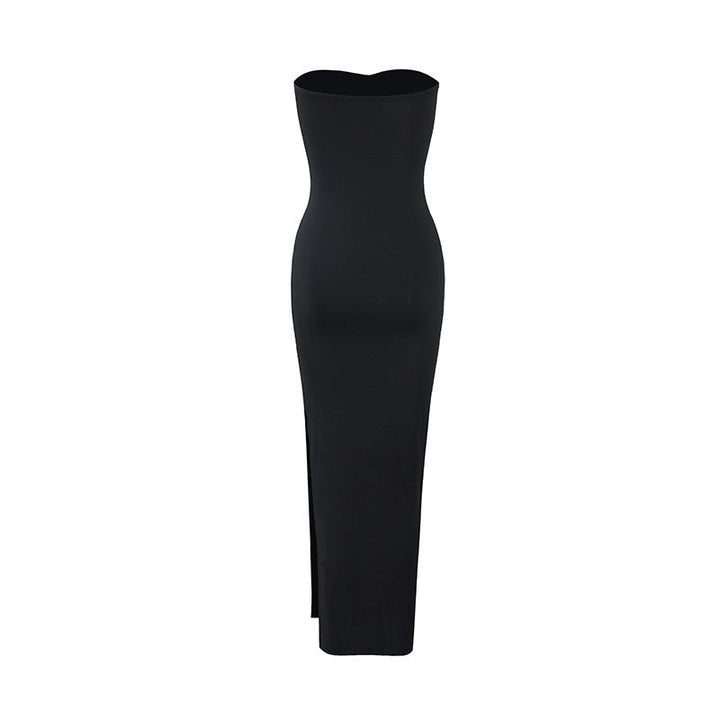 Strapless Maxi Dress with Slit Design - Rene