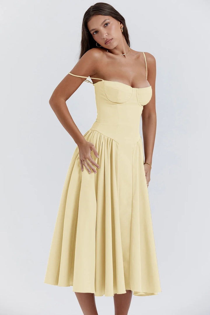 Vintage midi dress in country style - Mali