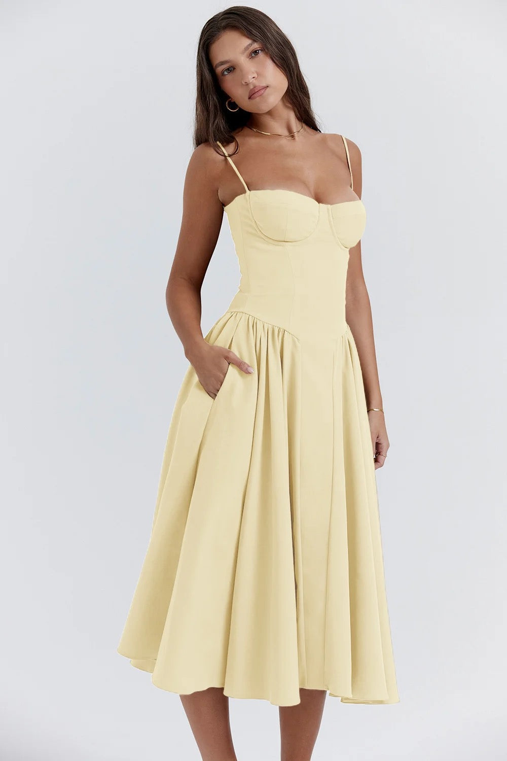 Vintage midi dress in country style - Mali